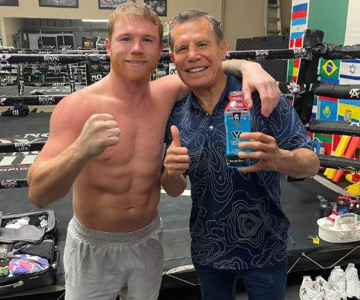 Canelo Álvarez y Julio César Chávez.