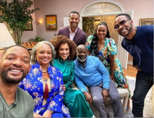 Will Smith se reúne con el elenco de El príncipe del rap. Foto: Tomada de Instagram.