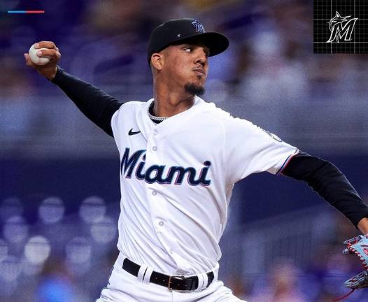 Eury Pérez formará parte de la rotación de lanzadores abridores de los Marlins.