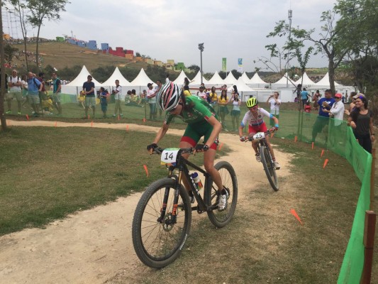 Daniela Campuzano durante su participación en el cross country.