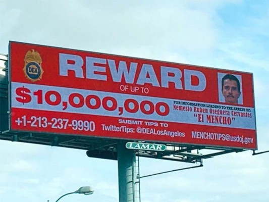 DEA coloca a El Mencho y a El Alfredillo, hijo de El Chapo, como el primero y el tercer fugitivos más buscados