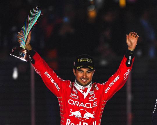 Sergio “Checo” Pérez tuvo una gran remontada en Las Vegas para subir al podio.