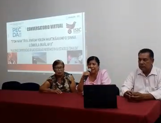 La maestra Rosario Valenzuela compartió el resultado de su proyecto llevado a cabo en comunidades yoremes.