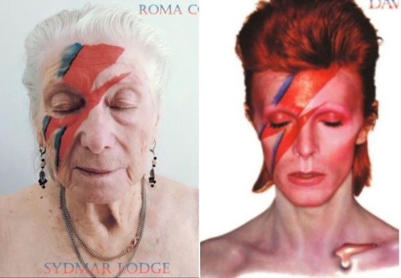Las portadas de los discos más famosos de Bruce Springsteen, Taylor Swift, Michael Jackson o David Bowie han servido de inspiración para un proyecto fotográfico en una residencia de adultos mayores de Londres durante el confinamiento. Foto: Tomada de elpais.com
