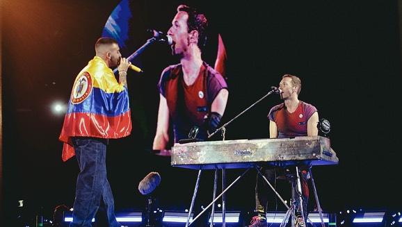 Manuel Turizo se subió al escenario con Coldplay