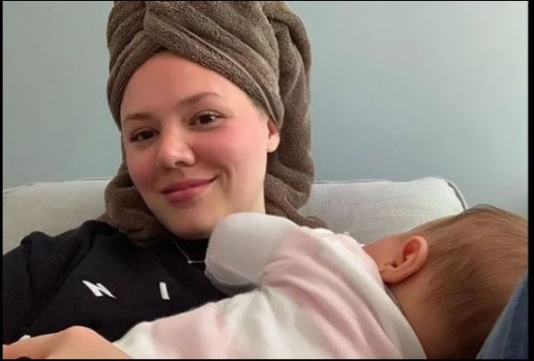 Enternece Joy Huerta las redes al cantarle a su bebé