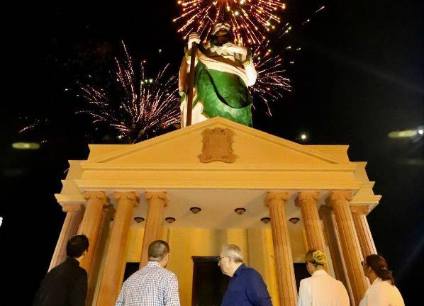 El Gobernador Rubén Rocha Moya estuvo presente en la inauguración de la estatua monumental de San Judas Tadeo en Badiraguato.