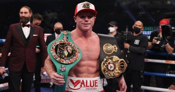 El boxeador mexicano Canelo Álvarez. Foto: Twitter, @DAZNBoxing