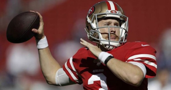 C.J. Beathard durante un partido con los 49ers.