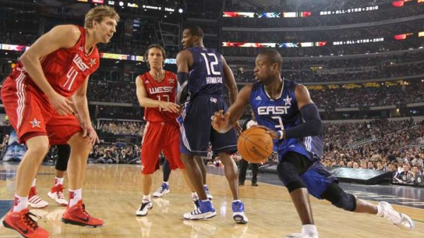Nowitzki y Wade, en acción en una edición previa del All-Star Game.