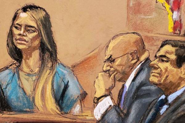Lucero Sánchez durante el juicio contra Joaquín ‘El Chapo’ Guzmán.