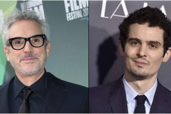 Los cineastas Alfonso Cuarón y Damien Chazelle.