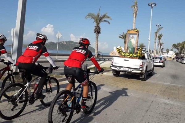 La peregrinación ciclista en homenaje a San Juas Tadeo cumple su sexta edición.