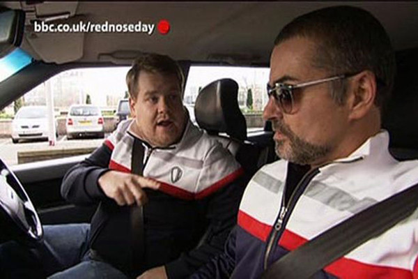James Corden y George Michael.