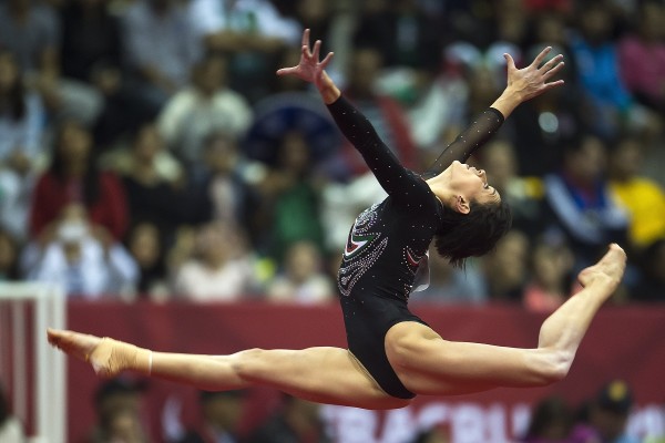 La gimnasta mexicana Elsa García.