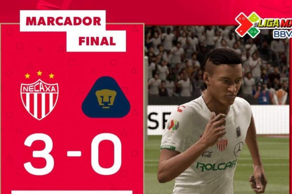 Necaxa supera a Pumas en la eLiga MX