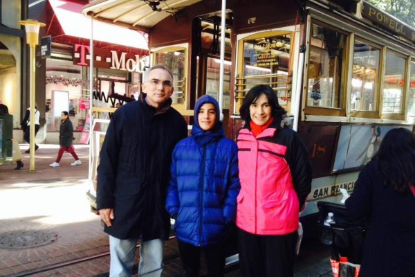 La familia Fernández Martínez disfrutó la celebración de fin de año en San Francisco.