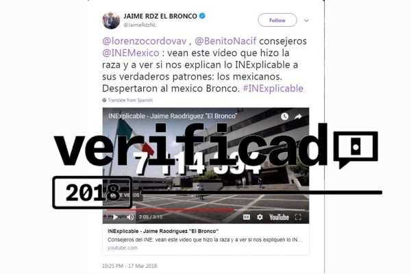 Verificado 2018: El Bronco cuestiona al INE por cómo validó las firmas de independientes, pero se equivoca en números