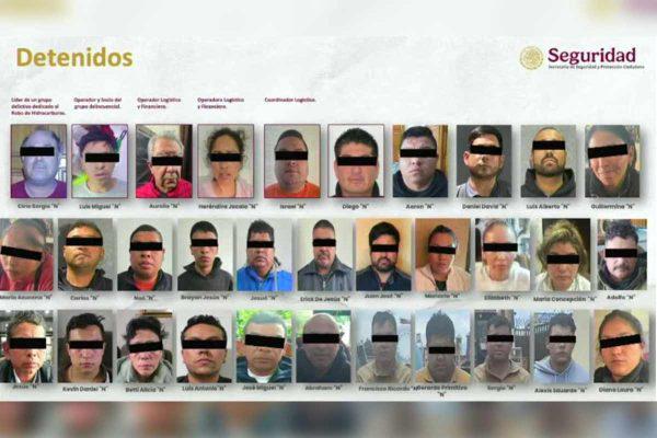 $!Desarticulan red de huachicoleo que operaba en Edomex, CDMX y Querétaro; detienen a 32 personas, entre ellas dos presuntos líderes