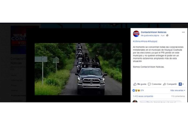 El PRI no perdió la elección en Múzquiz, Coahuila, como dice un post en Facebook
