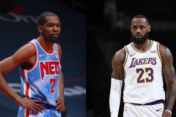 LeBron James (der.) fue el más votado de la Conferencia Oeste y Kevin Durant el más elegido del Este.