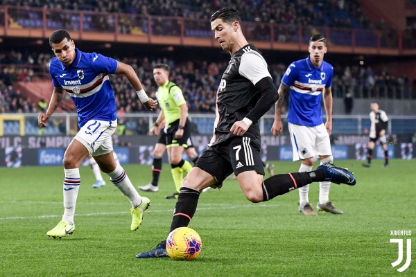 Juventus derrota al Sampdoria en su último juego del año en la Serie A