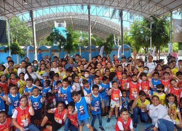 Las categorías Panda, Puma, Tigre y León, integradas por diversas edades, disfrutaron la clausura de los cursos de verano.