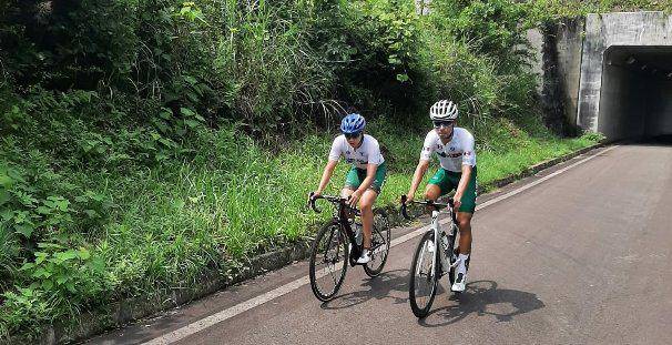 Yareli Salazar y Eder Frayre en el entrenamiento de este jueves.