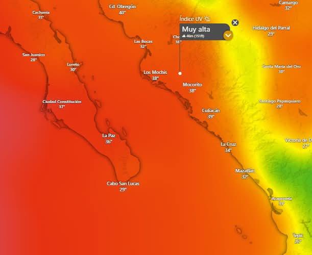 $!Advierten por jornada de calor extremo y alta radiación solar en Sinaloa