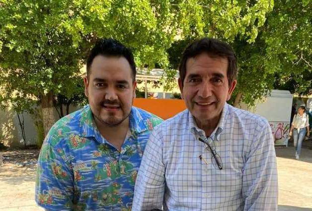Héctor Melesio Cuén Díaz junto con Héctor Melesio Cuén Ojeda, ex Rector de la UAS y dirigente del Partido Sinaloense.