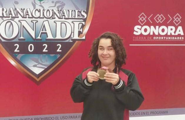Claudia Guadalupe Aguirre Bustamante logra su segunda presea dorada de la competencia.