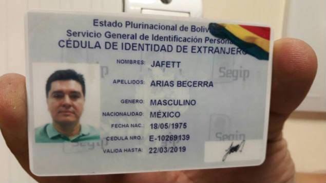 Identidad falsa de José González Valencia, “La Chepa”, cuando fue detenido en Brasil.