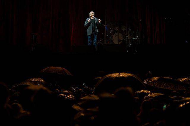 Joan Manuel Serrat en el último concierto en el Zócalo de la Ciudad de México.