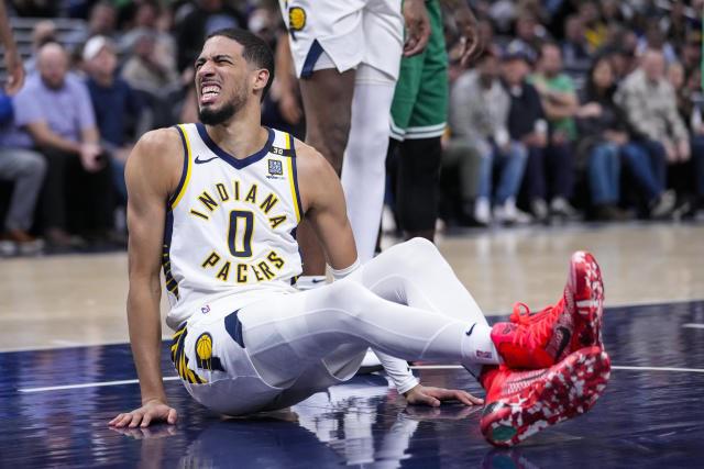 Tyrese Haliburton se lesiona durante el partido contra los Celtics