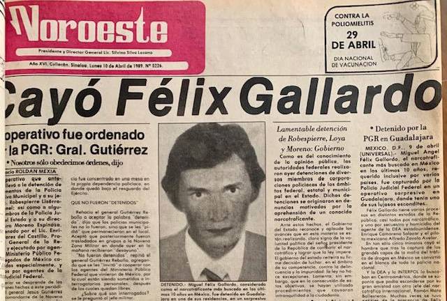 Portada de Datemex en la que se informó de la detención de Miguel Ángel Félix Gallardo en 1989.