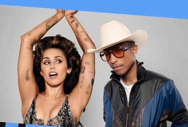 Miley Cyrus y Pharrell Williams.