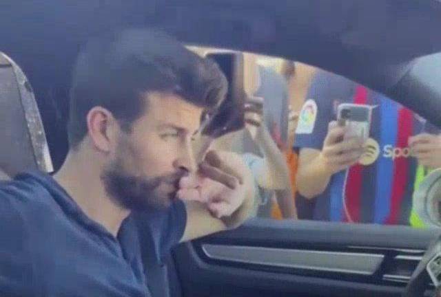 Piqué a su llegada al entrenamiento del FC Barcelona