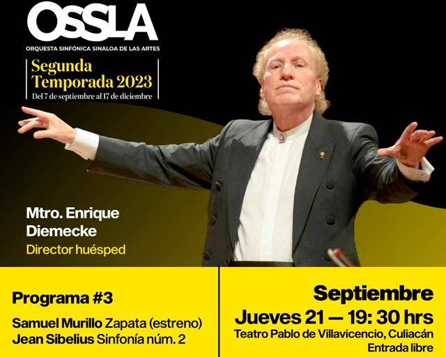 Dirigirá Enrique Diemecke a la OSSLA este jueves