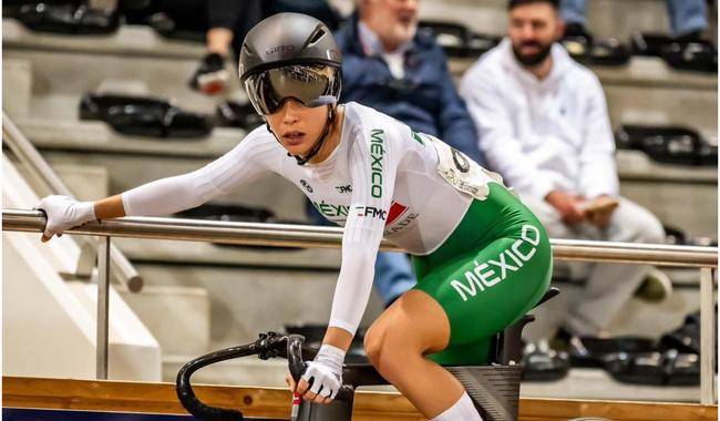 María Antonieta Gaxiola González, durante el Trofeo Internacional de Pista Artur Lopes en Sangalhos, Portugal.