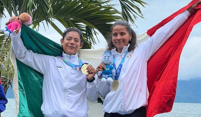 El doble femenil integrado por Devanih Plata y Belén Mercado, se adjudicó la segunda presea de oro.