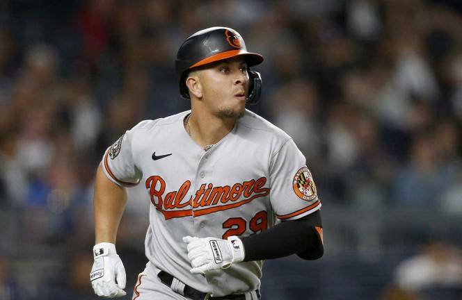 Ramón Urías llegó a siete cuadrangulares para los Orioles de Baltimore en la temporada 2022.
