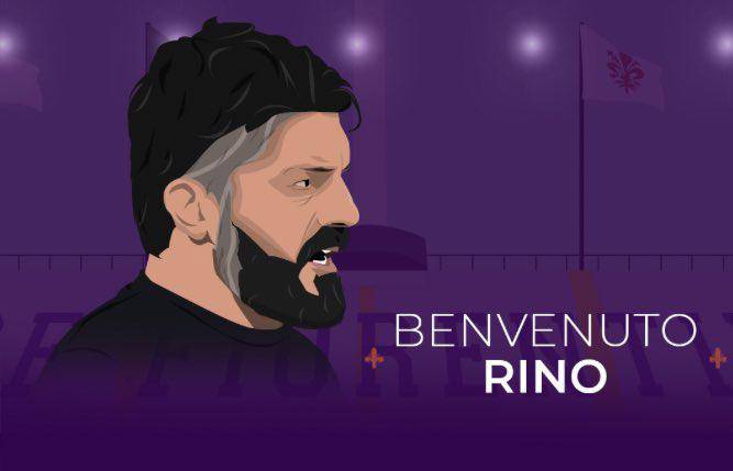 Con esta imagen, la Fiorentina hizo el anuncio de la llegada de Gennaro Gattuso al banquillo.