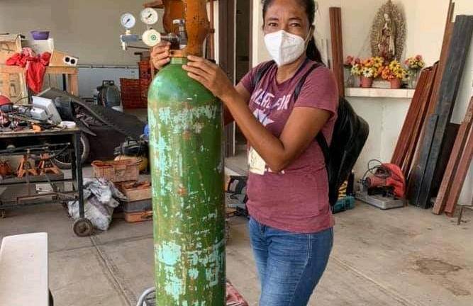 El tanque de oxígeno que se adquirió.