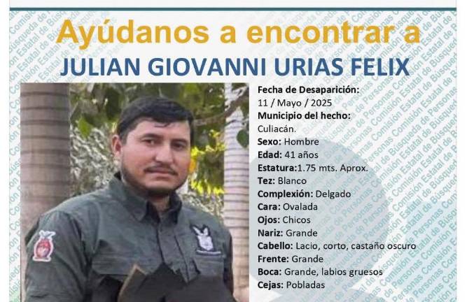 Tras ser hallado, el agente fue trasladado a un hospital para recibir atención médica.