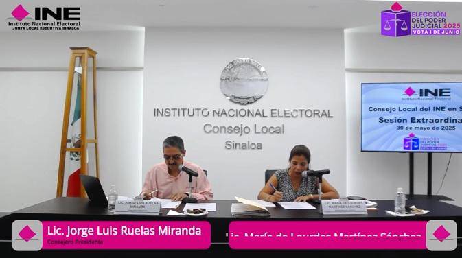 Sesión del Consejo Local del INE en Sinaloa.