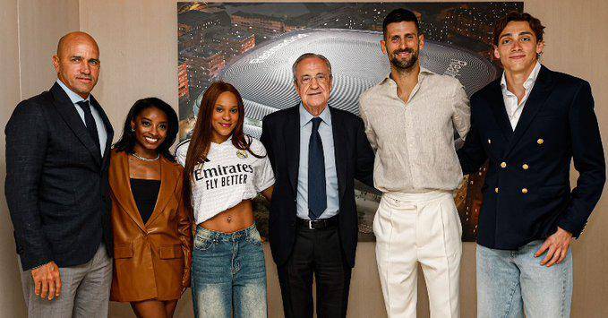 Florentino Pérez y los famosos deportistas.