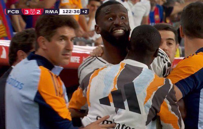 Antonio Rüdiger perdió los estribos.