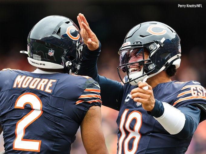 Caleb Williams lidera a Bears en victoria sobre Rams