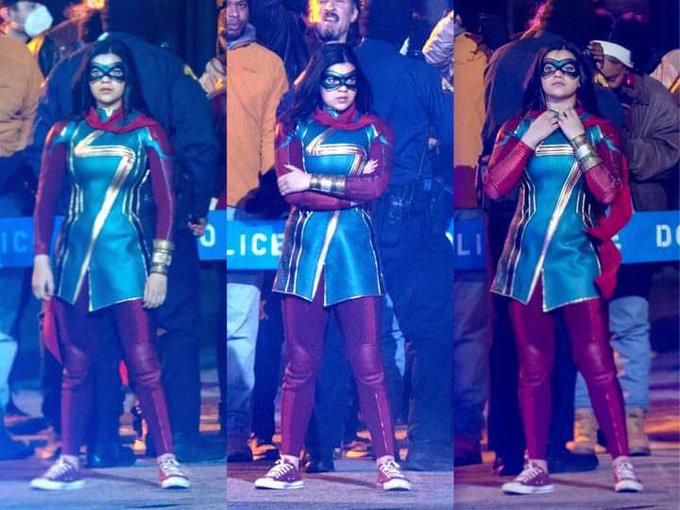 Filtran imágenes de Iman Vellani en traje de la superheroína Ms. Marvel