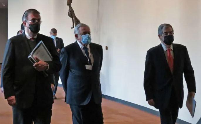 $!El Presidente Andrés Manuel López Obrador en la sede de Naciones Unidas.